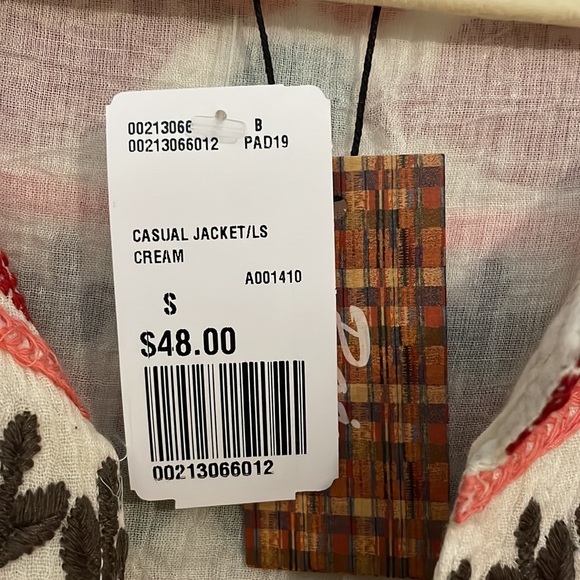 Embroidered Jacket Kimono Boho Style with Tassels Size S - Picture 7 of 7